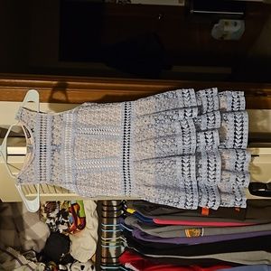 Express size 0, light blue, mini knitted dress
